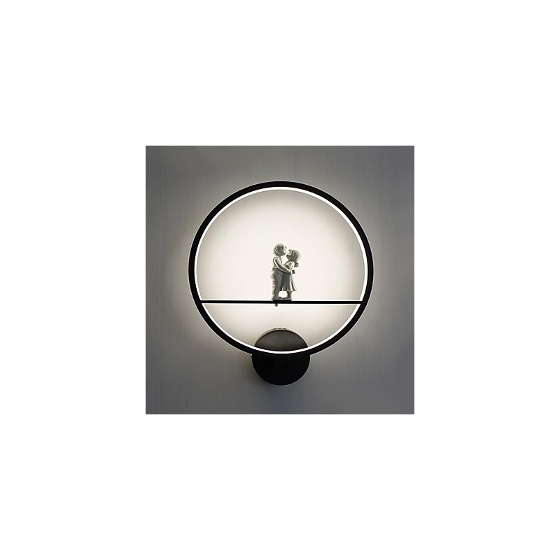 Applique da parete moderna contemporanea con LED integrato, luce ambientale, 18 W
