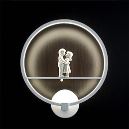 Applique da parete moderna contemporanea con LED integrato, luce ambientale, 18 W