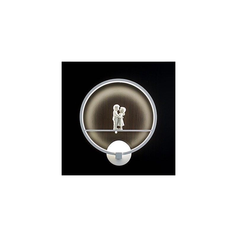 Applique da parete moderna contemporanea con LED integrato, luce ambientale, 18 W