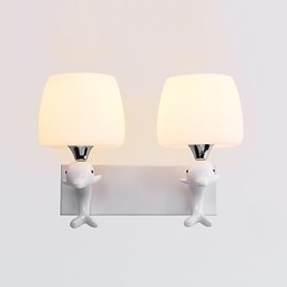 Applique da parete moderna contemporanea effetto pittura protezione occhi luce ambientale E14