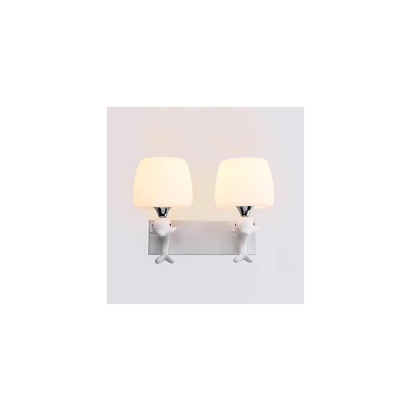 Applique da parete moderna contemporanea effetto pittura protezione occhi luce ambientale E14