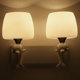 Applique da parete moderna contemporanea effetto pittura protezione occhi luce ambientale E14