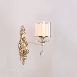 Applique da parete moderna elettroplaccata con luce ambientale e protezione occhi E14