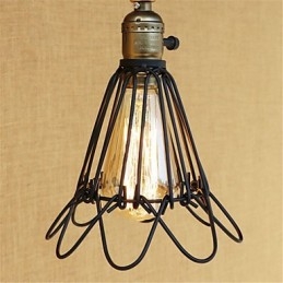 Applique da parete rustica retrò con braccio oscillante, luce ambientale, 1 lampadina E26/E27