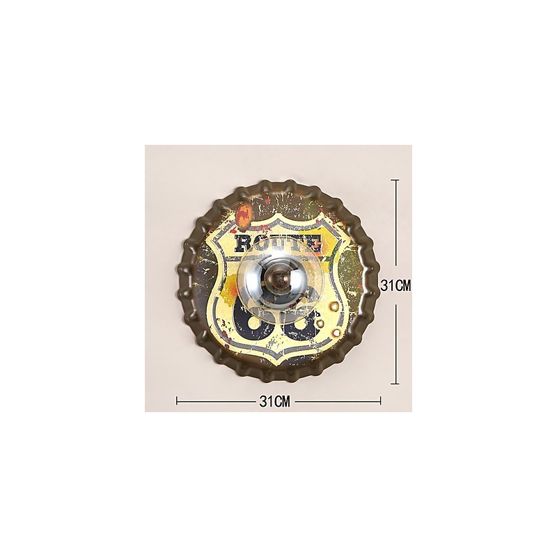 Applique da parete rustica classica Lodge Country con finitura pittura, 31 cm