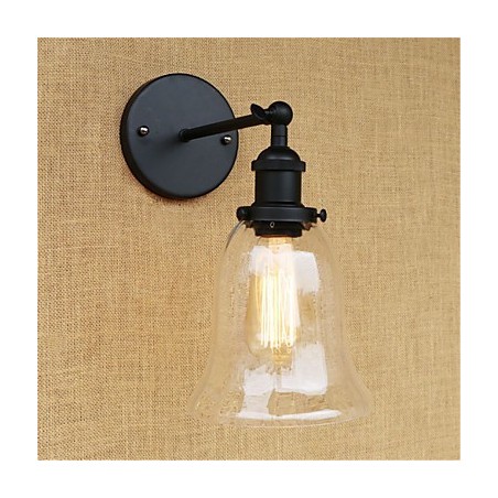 Applique da parete mini retrò con luce ambientale, elettroplaccata, protezione occhi