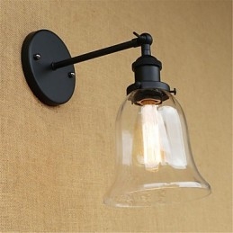 Applique da parete mini retrò con luce ambientale, elettroplaccata, protezione occhi