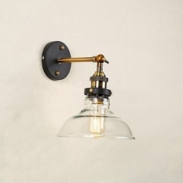 Applique da parete downlight galvanizzata stile rustico classico moderna E27 60W