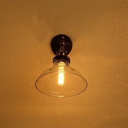 Applique da parete downlight galvanizzata stile rustico classico moderna E27 60W