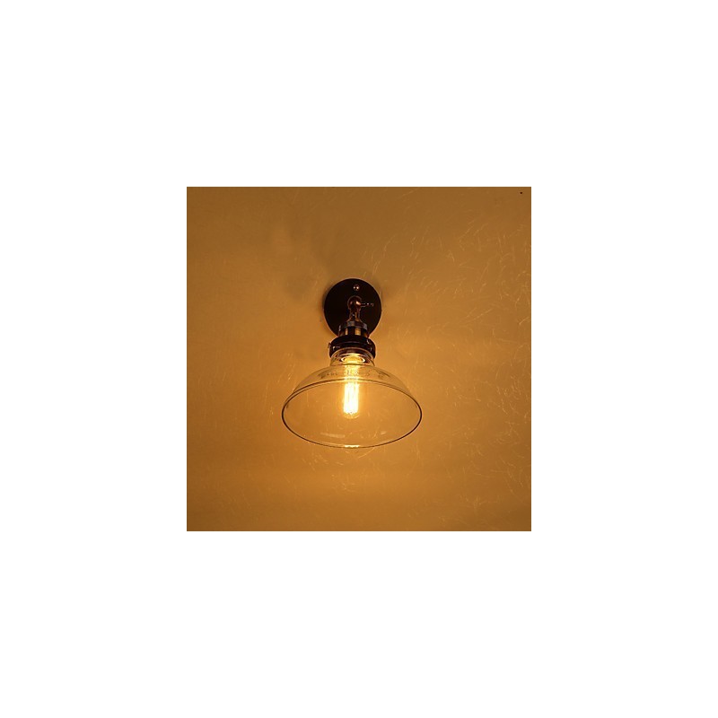 Applique da parete downlight galvanizzata stile rustico classico moderna E27 60W