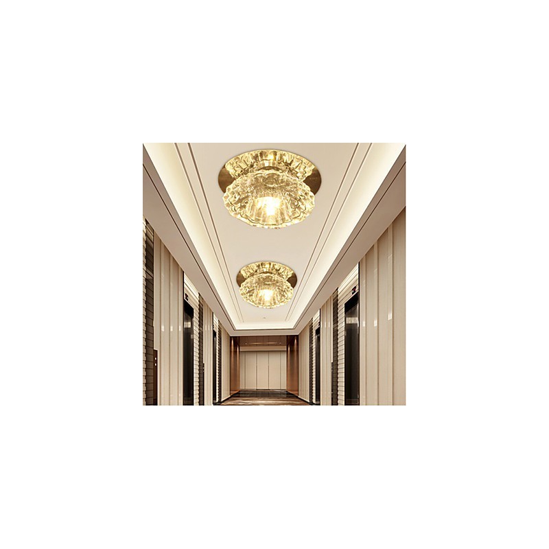 Plafoniera moderna a LED 3 W in cristallo