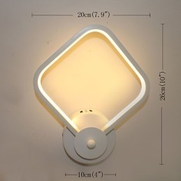 Applique da parete moderna in alluminio con LED integrato, 20 x 8 x 26 cm