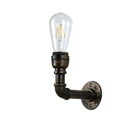 Applique da parete LED rustica classica in ottone antico E27 4 W