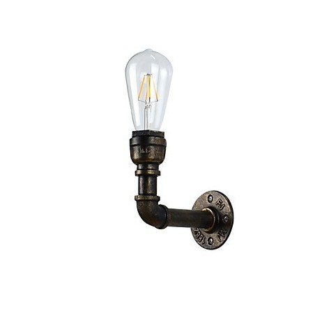 Applique da parete LED rustica classica in ottone antico E27 4 W