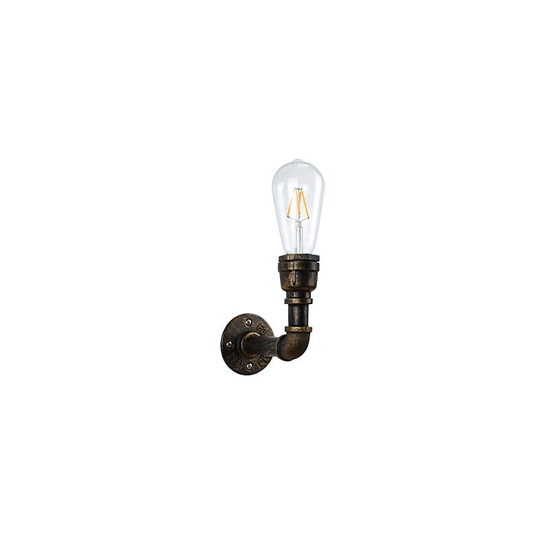 Applique da parete LED rustica classica in ottone antico E27 4 W