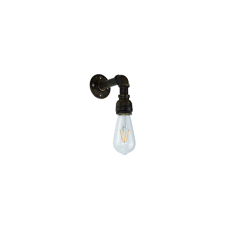 Applique da parete LED rustica classica in ottone antico E27 4 W