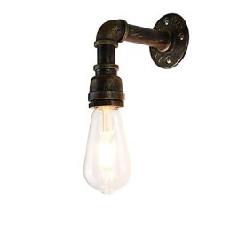 Applique da parete LED rustica classica in ottone antico E27 4 W