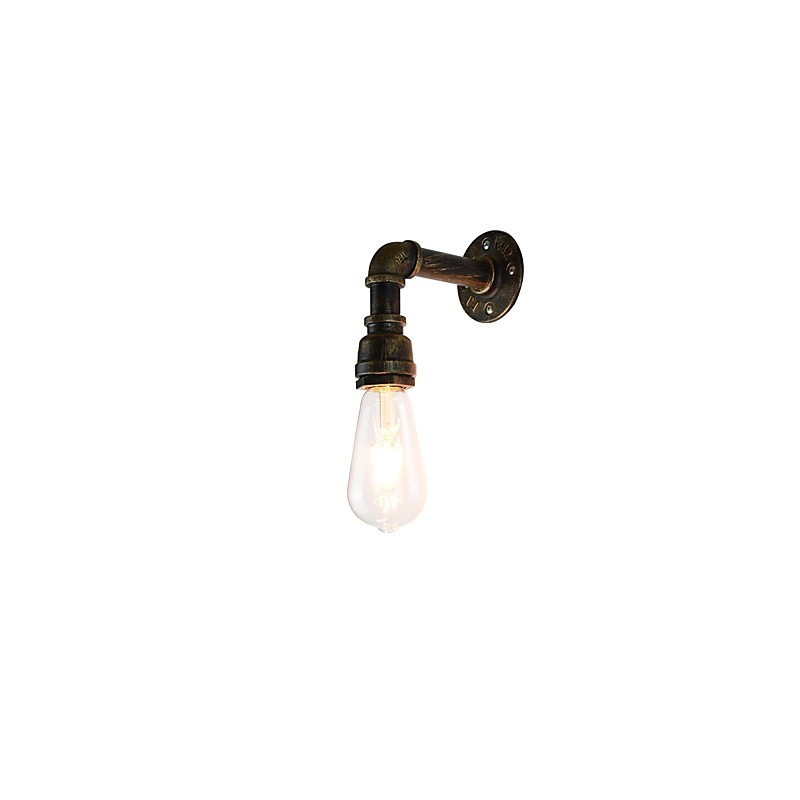 Applique da parete LED rustica classica in ottone antico E27 4 W
