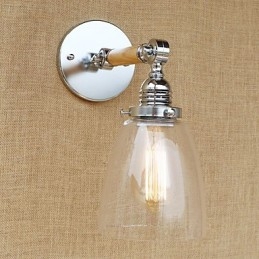 Applique da parete con braccio oscillante elettroplaccata moderna contemporanea country retrò