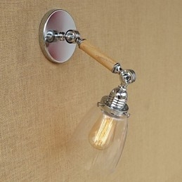 Applique da parete con braccio oscillante elettroplaccata moderna contemporanea country retrò