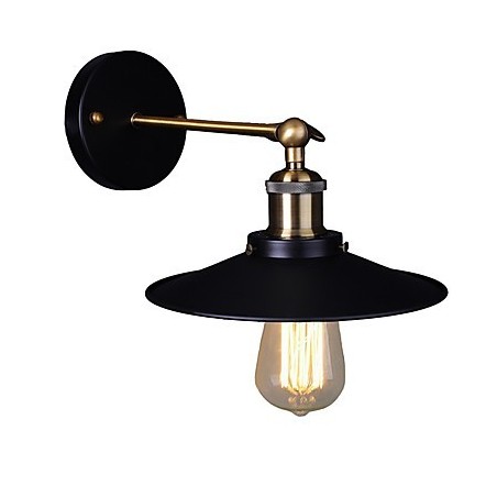 Applique da parete vintage in metallo, 1 lampadina E26/E27, 60 W