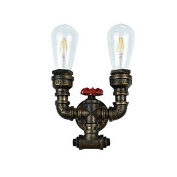 Applique da parete LED rustic lodge tradizionale classica in ottone antico