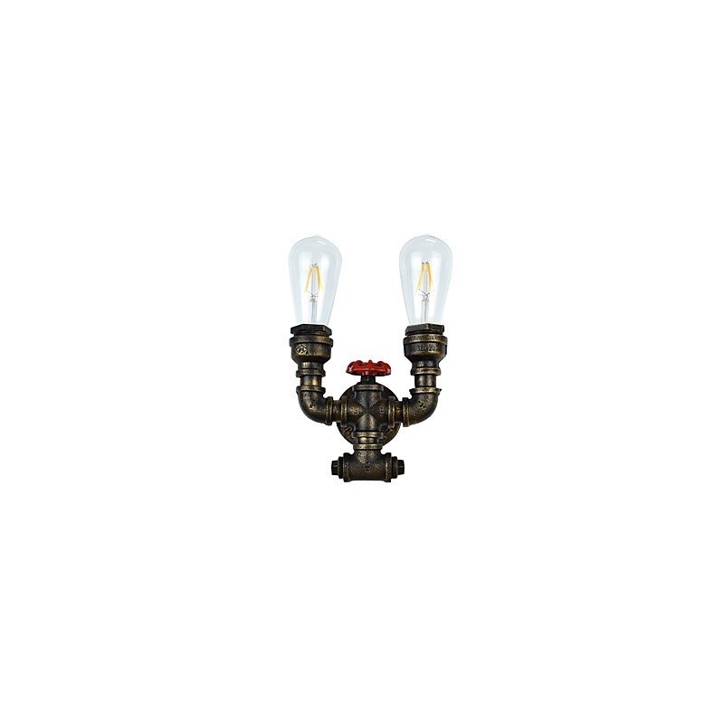 Applique da parete LED rustic lodge tradizionale classica in ottone antico
