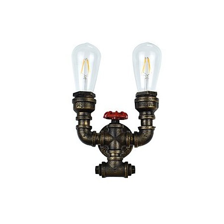 Applique da parete LED rustic lodge tradizionale classica in ottone antico
