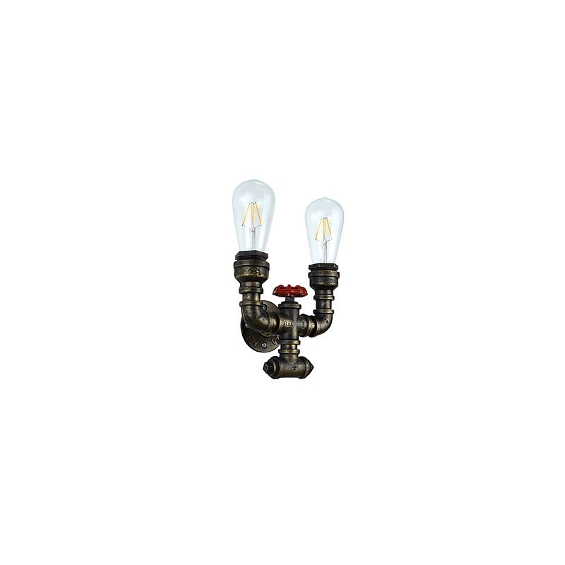 Applique da parete LED rustic lodge tradizionale classica in ottone antico