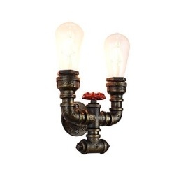 Applique da parete LED rustic lodge tradizionale classica in ottone antico