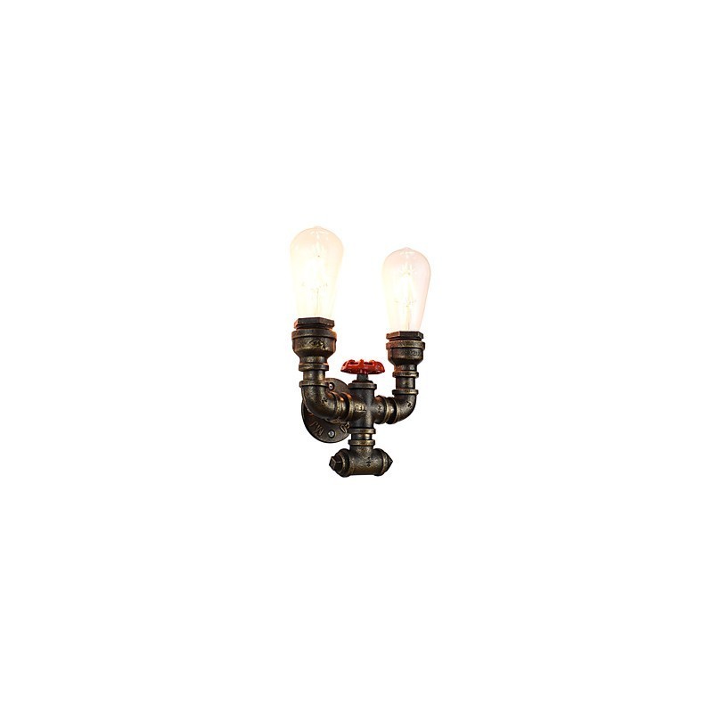 Applique da parete LED rustic lodge tradizionale classica in ottone antico