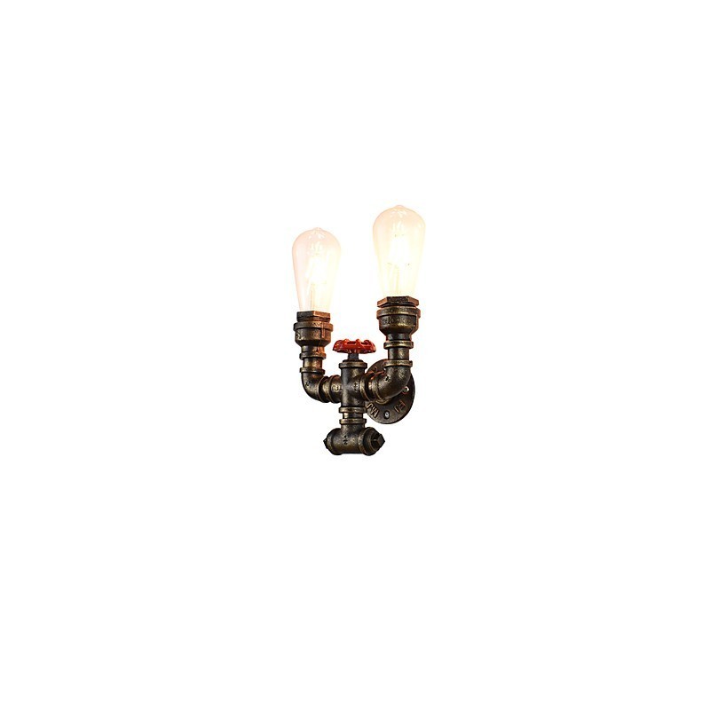 Applique da parete LED rustic lodge tradizionale classica in ottone antico