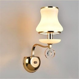 Applique da parete LED moderna con cristallo mini elettroplaccata protezione occhi