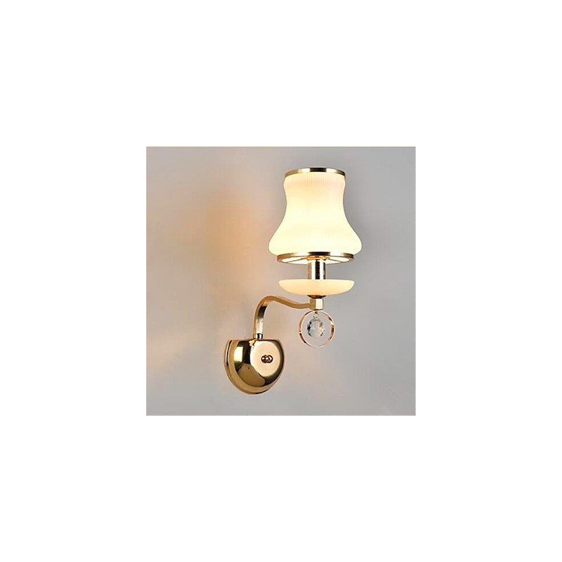 Applique da parete LED moderna con cristallo mini elettroplaccata protezione occhi