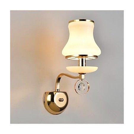 Applique da parete LED moderna con cristallo mini elettroplaccata protezione occhi