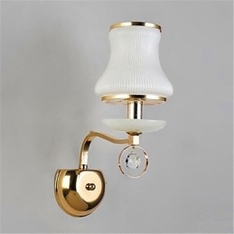 Applique da parete LED moderna con cristallo mini elettroplaccata protezione occhi