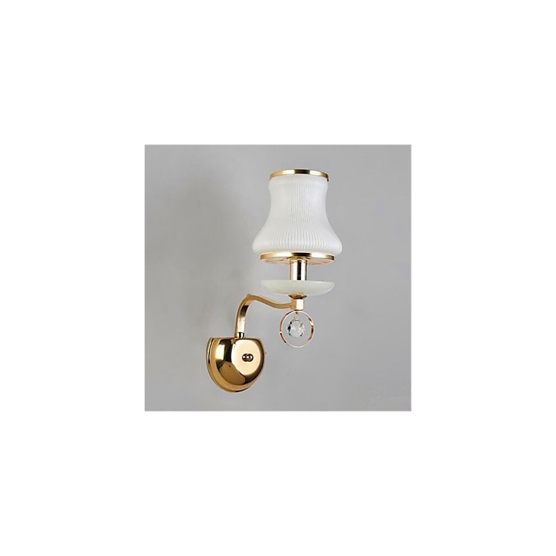 Applique da parete LED moderna con cristallo mini elettroplaccata protezione occhi