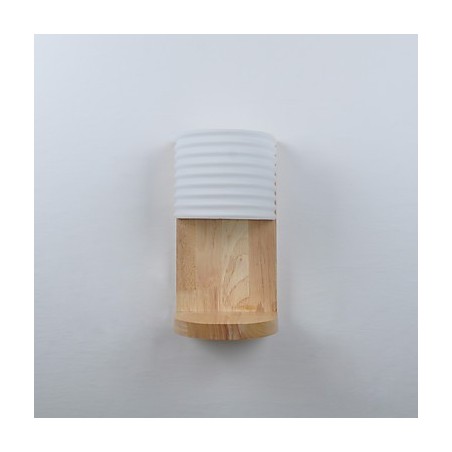 Applique da parete mini in vetro e legno massello