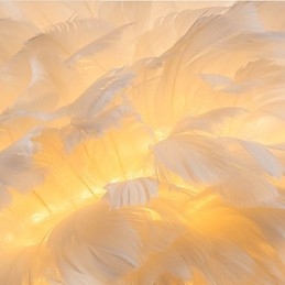 Applique da parete Feather moderna contemporanea per camera da letto, E14