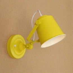 Applique da parete LED retrò in acciaio verniciato nero opaco E27 4 W