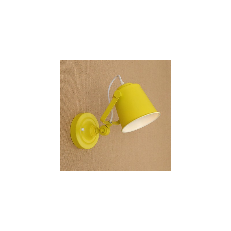 Applique da parete LED retrò in acciaio verniciato nero opaco E27 4 W