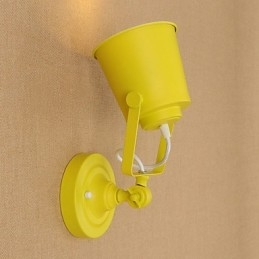 Applique da parete LED retrò in acciaio verniciato nero opaco E27 4 W