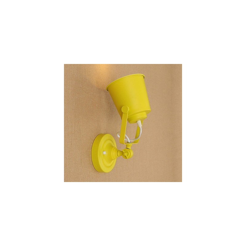 Applique da parete LED retrò in acciaio verniciato nero opaco E27 4 W