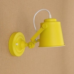 Applique da parete LED retrò in acciaio verniciato nero opaco E27 4 W