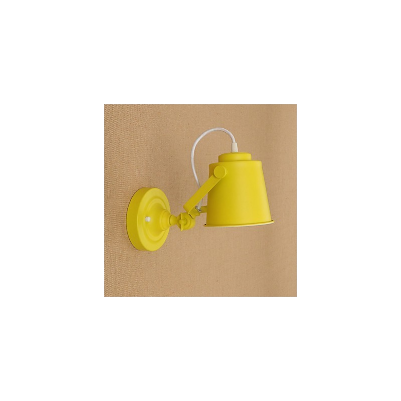 Applique da parete LED retrò in acciaio verniciato nero opaco E27 4 W