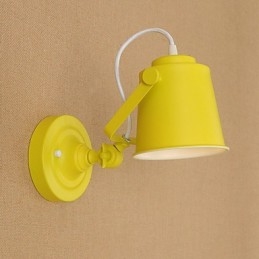 Applique da parete LED retrò in acciaio verniciato nero opaco E27 4 W