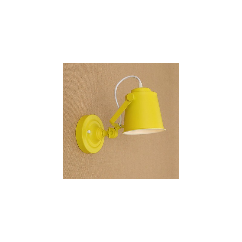 Applique da parete LED retrò in acciaio verniciato nero opaco E27 4 W