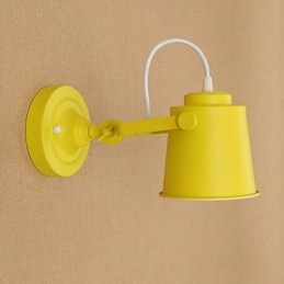Applique da parete LED retrò in acciaio verniciato nero opaco E27 4 W