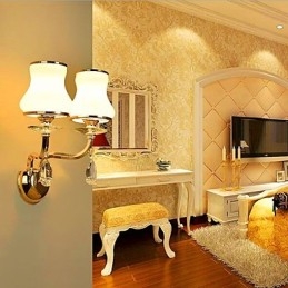 Applique da parete LED moderna galvanizzata in cristallo con protezione occhi