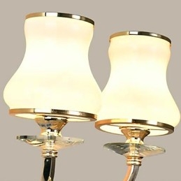 Applique da parete LED moderna galvanizzata in cristallo con protezione occhi